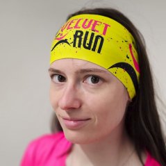 Bežecká čelenka NESS Velvet Run / limetka