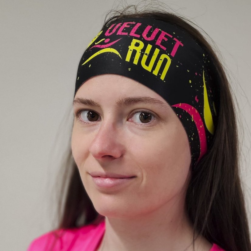 Bežecká čelenka NESS Velvet Run / čierna - Veľkosť: Unisize