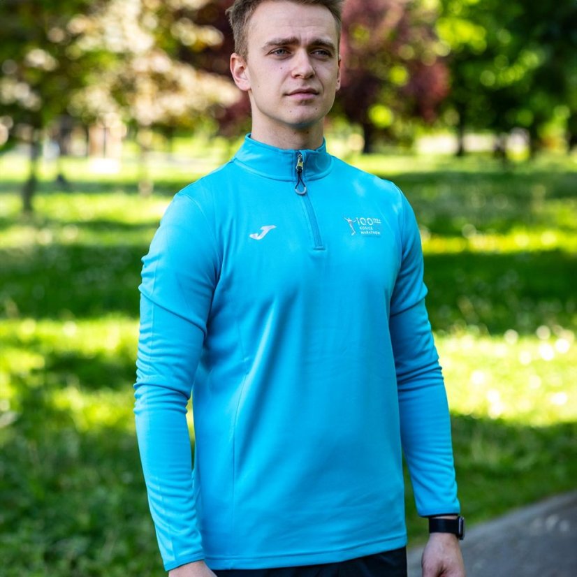 Mikina JOMA RUNNING NIGHT / pánska / tyrkysová / MMM 1924 – 2024 - Veľkosť: M